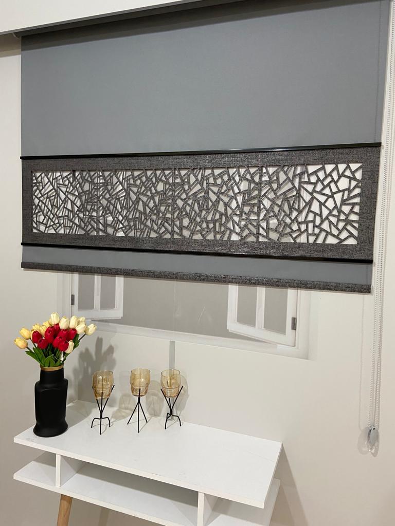 LZR320 Çift renkli lazer kesim  GRİ /ANTRASİT    stor perde