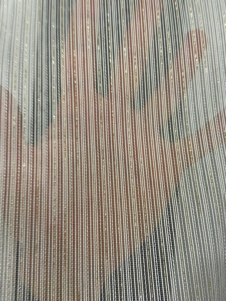 VP400 Simli Çelik Tül Perde Altın 1/2,5 Pile Ekru