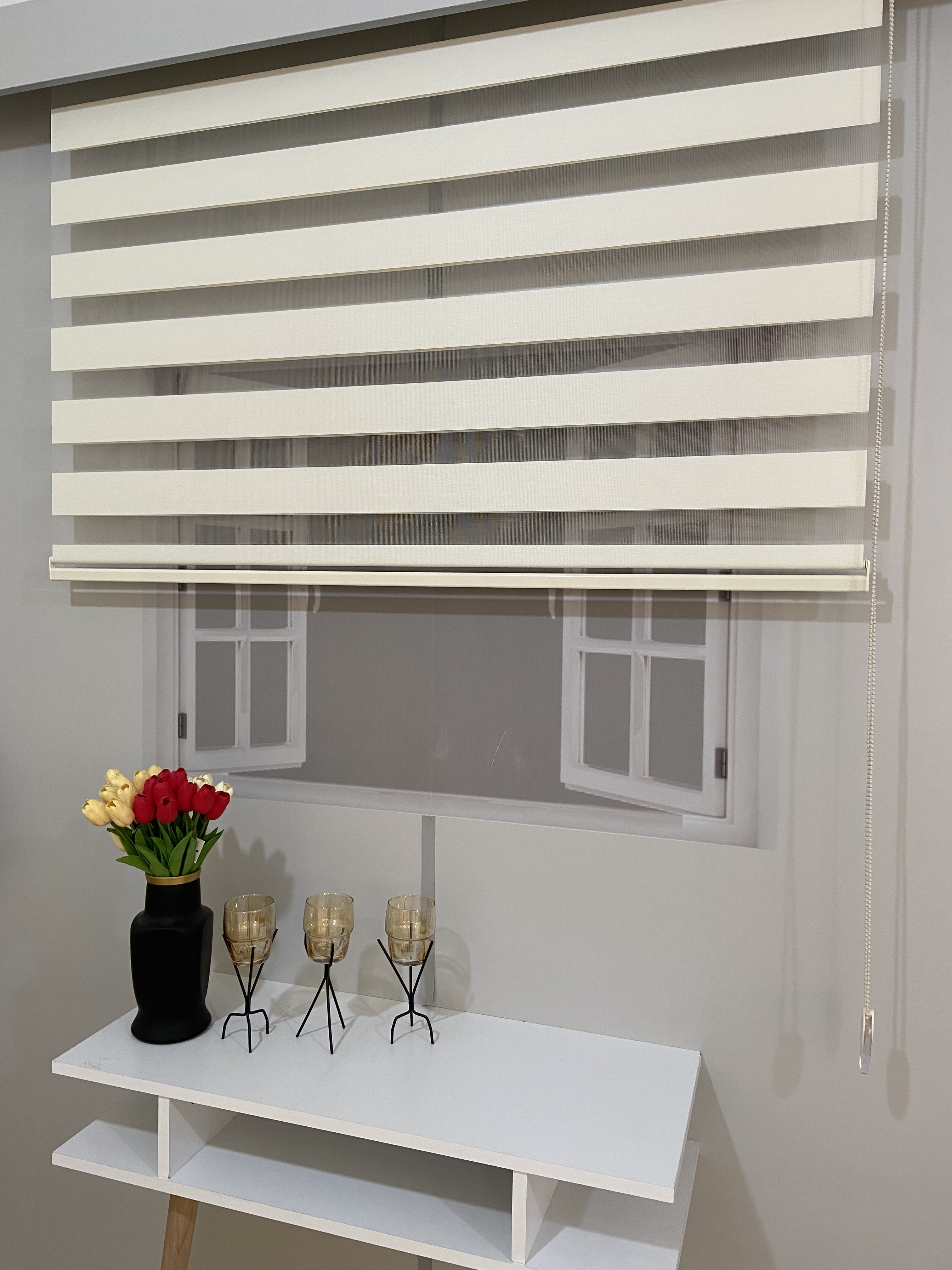 VP901 Düz Zebra Perde Ekru 