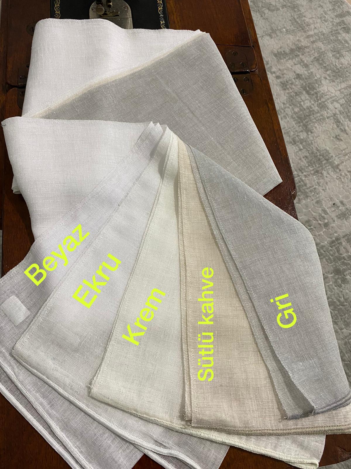  VP504 1. Kalite Foldet Keten Tül Perde 1/2,5 Pile Ekru