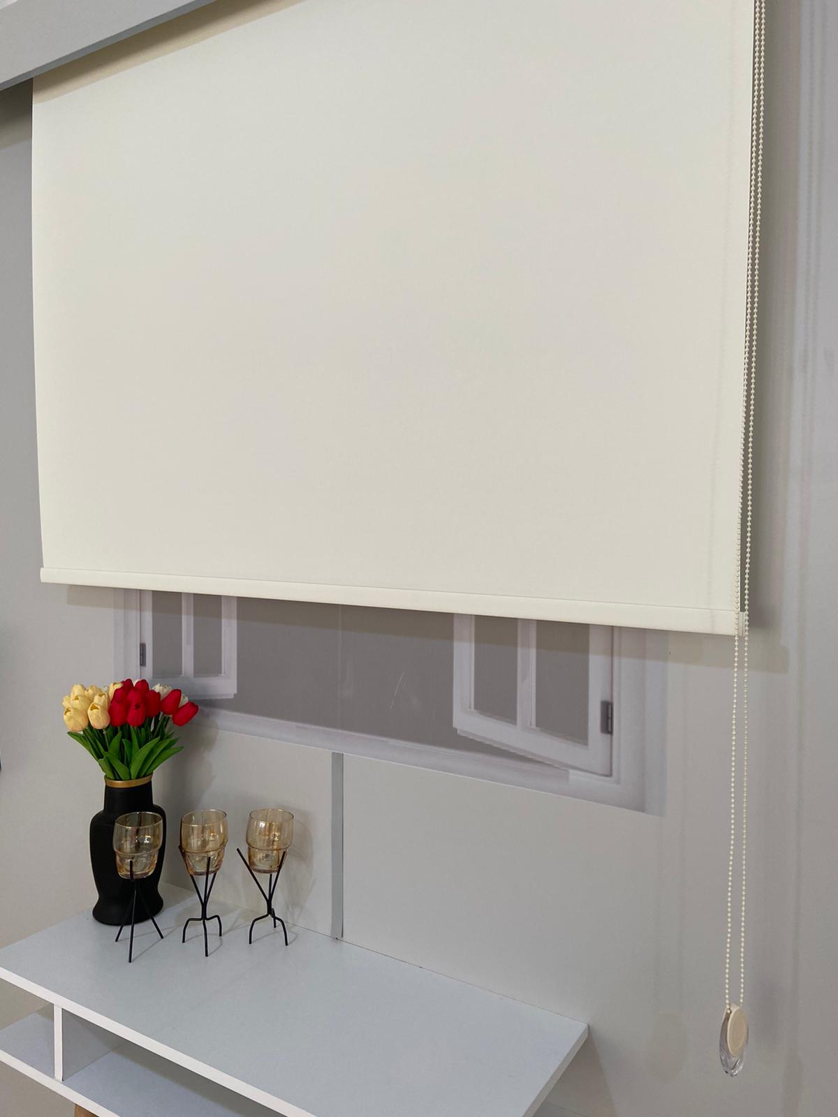 VP2501 Mat Kalın Stor Perde Krem