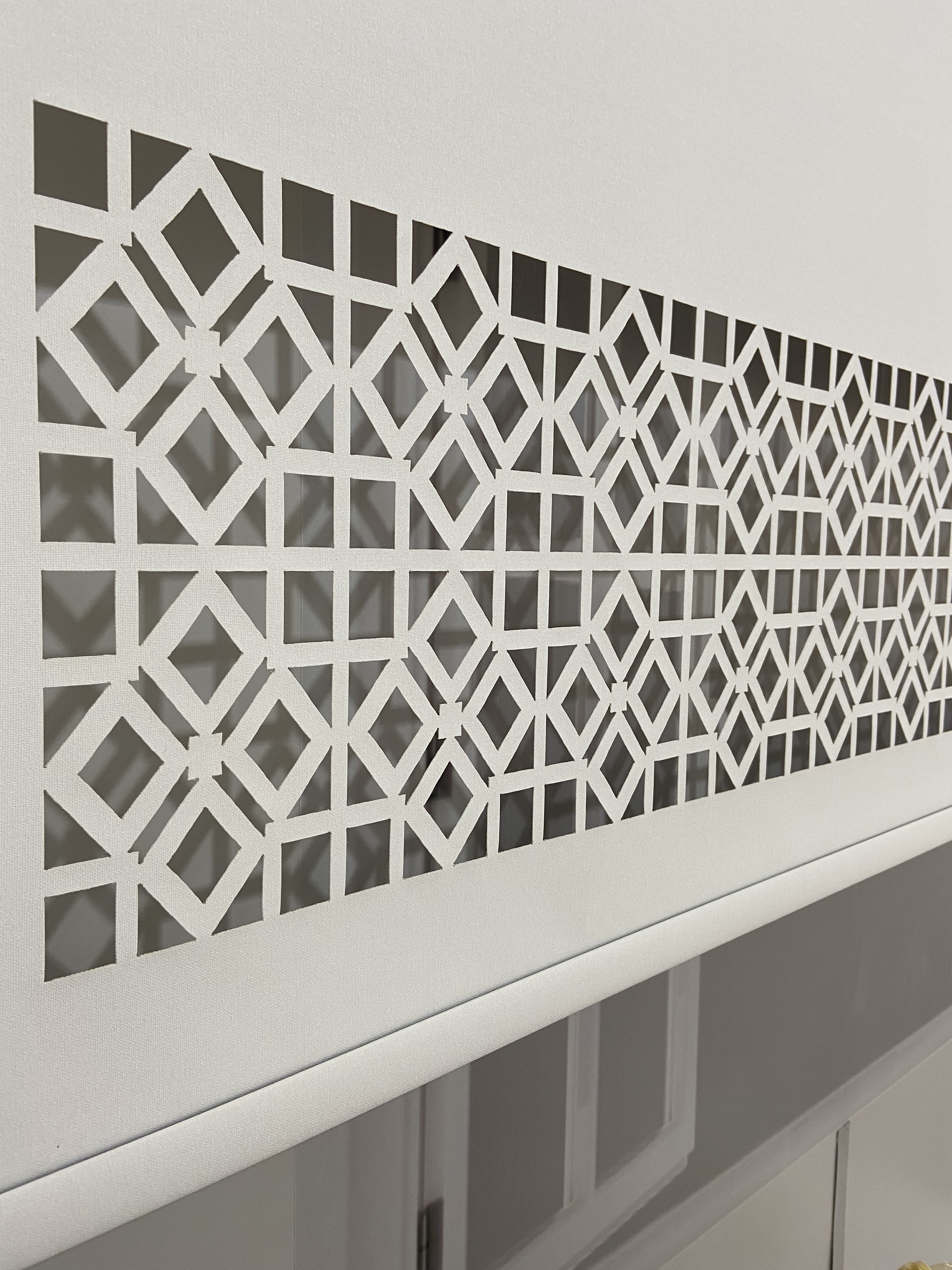 LZR308 Lazer Kesim Stor Perde Beyaz