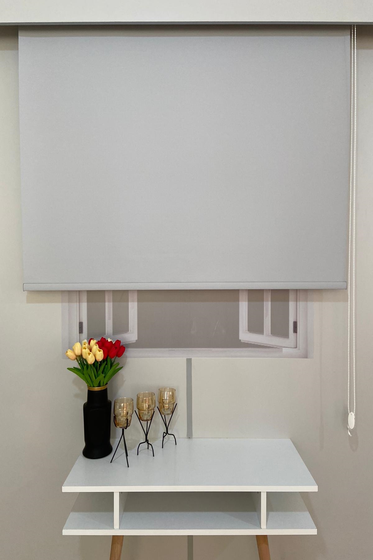 VP2502 Mat Kalın Stor Perde Gri