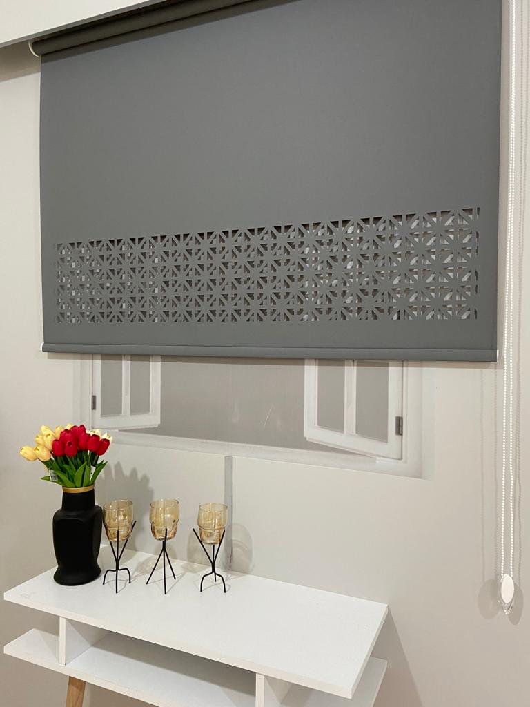 LZR2001 Lazer Kesim Stor Perde Antrasit