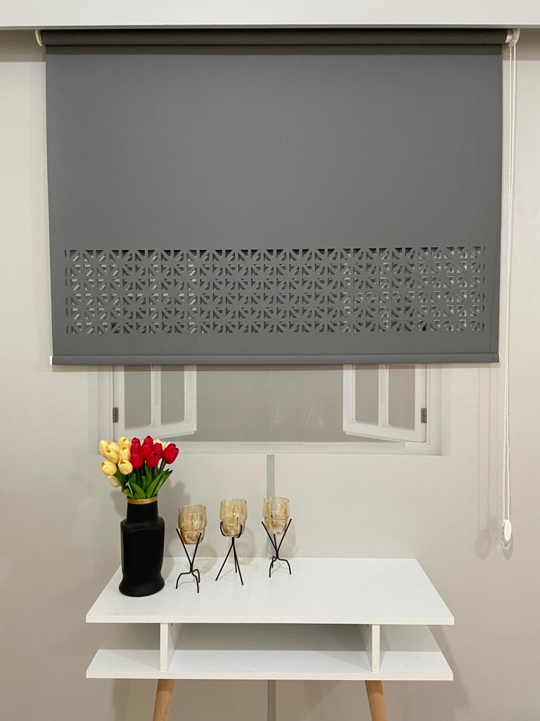 LZR2001 Lazer Kesim Stor Perde Antrasit