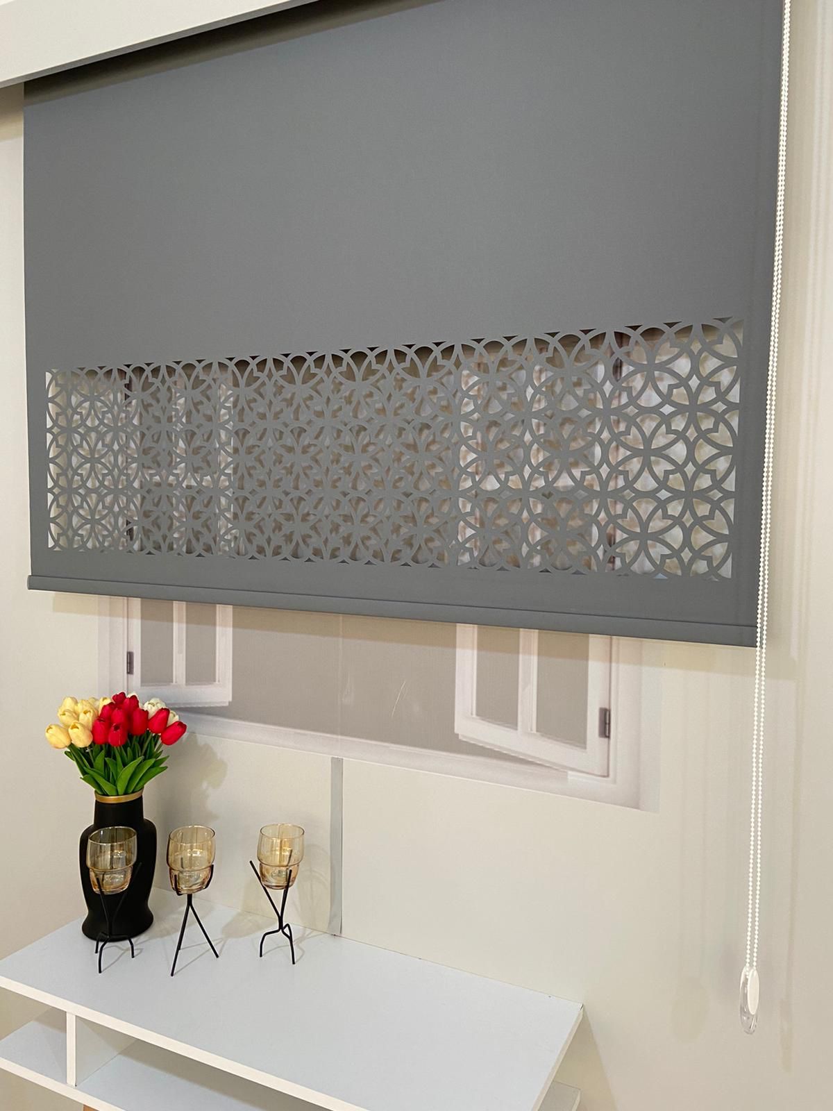 LZR305 Lazer Kesim Stor Perde Antrasit