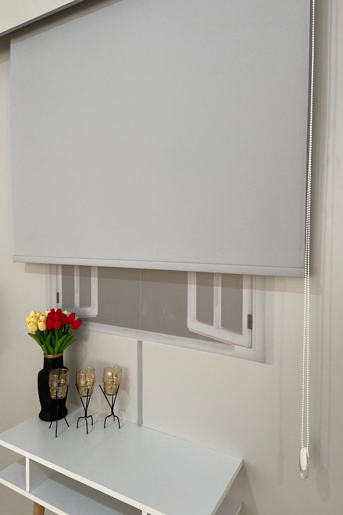 VP2502 Mat Kalın Stor Perde Gri