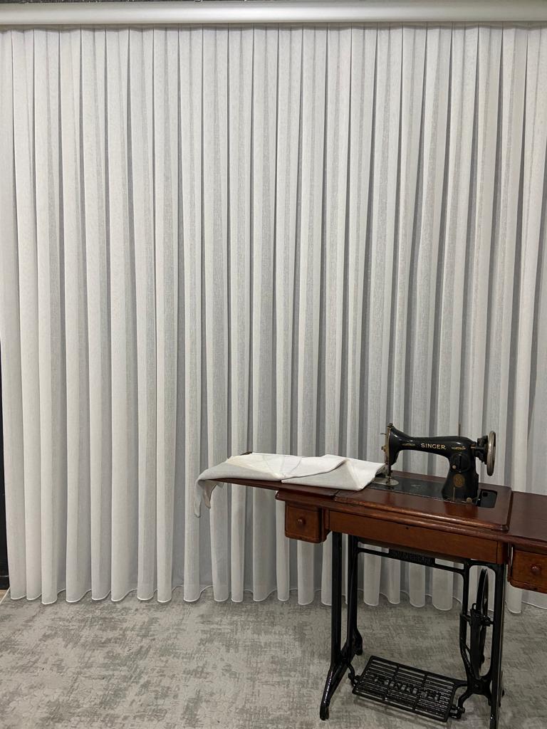  VP504 1. Kalite Foldet Keten Tül Perde 1/2,5 Pile Ekru