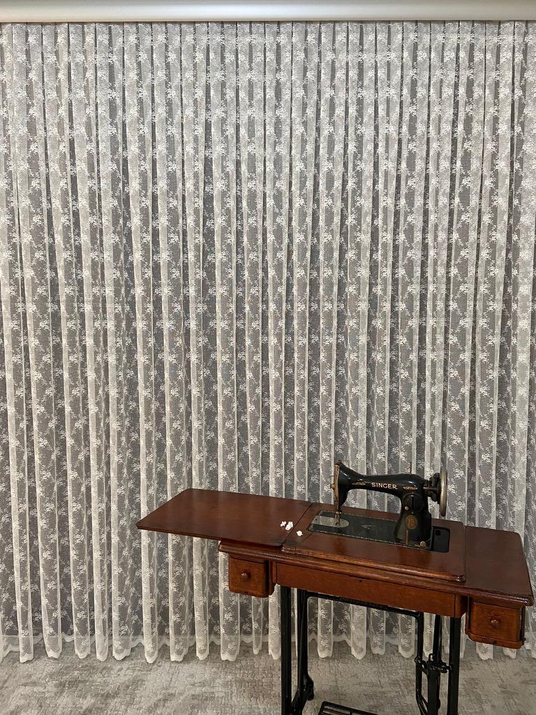 VP408 Lüx Fantezi Örme Tül Perde 1/2,5 Pile Ekru