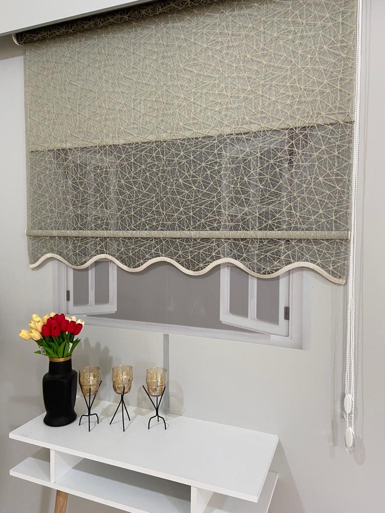 VP1920 Çift Mekanizmalı Tül ve Stor Perde Krem