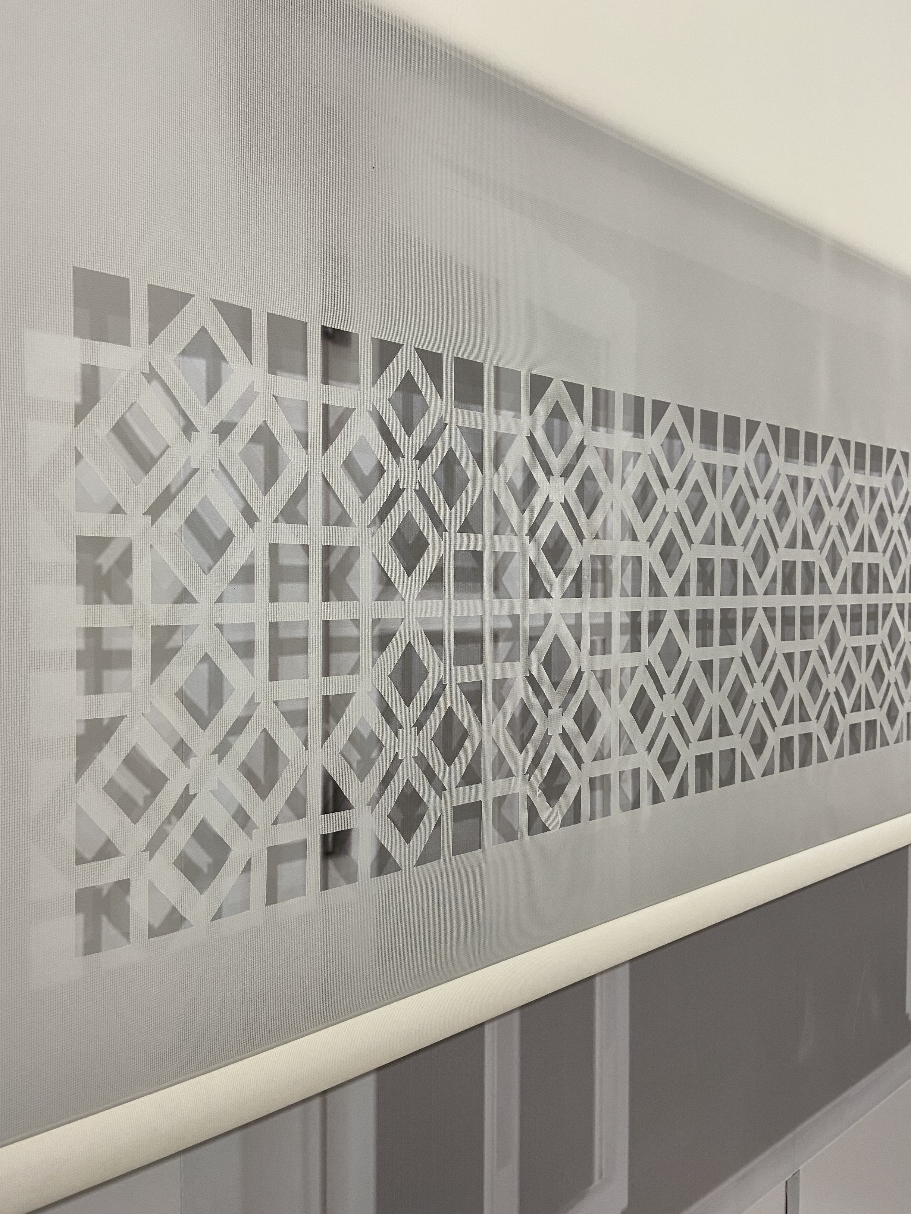 LZR1050 Çift Mekanizmalı Lazer Kesim Tül Ve Stor Perde Krem Ekru